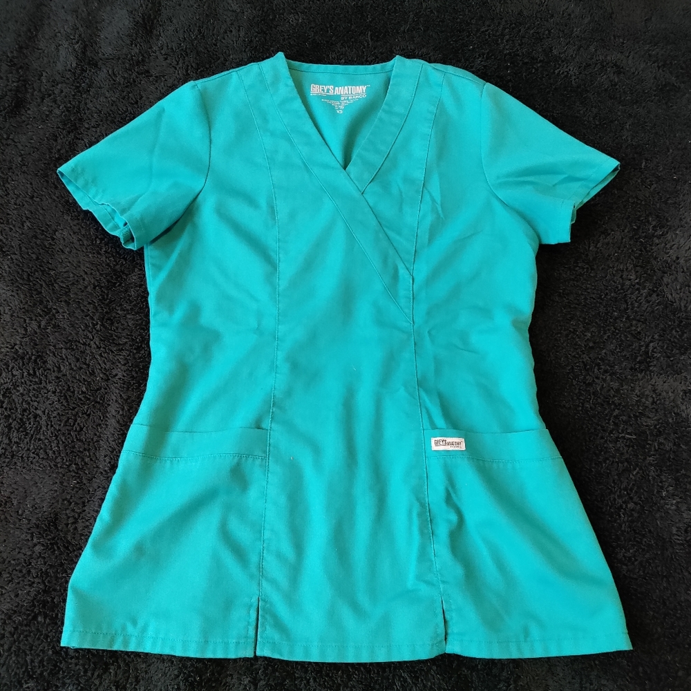 Grey's Anatomy Turquoise Scrub Top